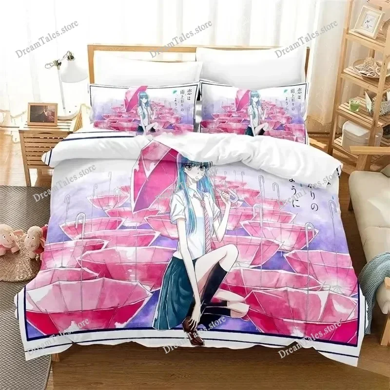 

3D Print Anime After The Rain Bedding Set Boys Girls Twin Queen King Size Duvet Cover Pillowcase Bed Boys Adult