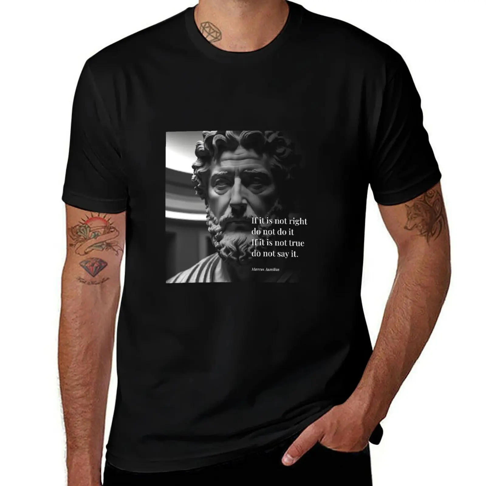 Marcus Aurelius Stoicism Quote. Stoic Art Work T-Shirt basketball graphic tees baggy shirts tees mens champion t shirts