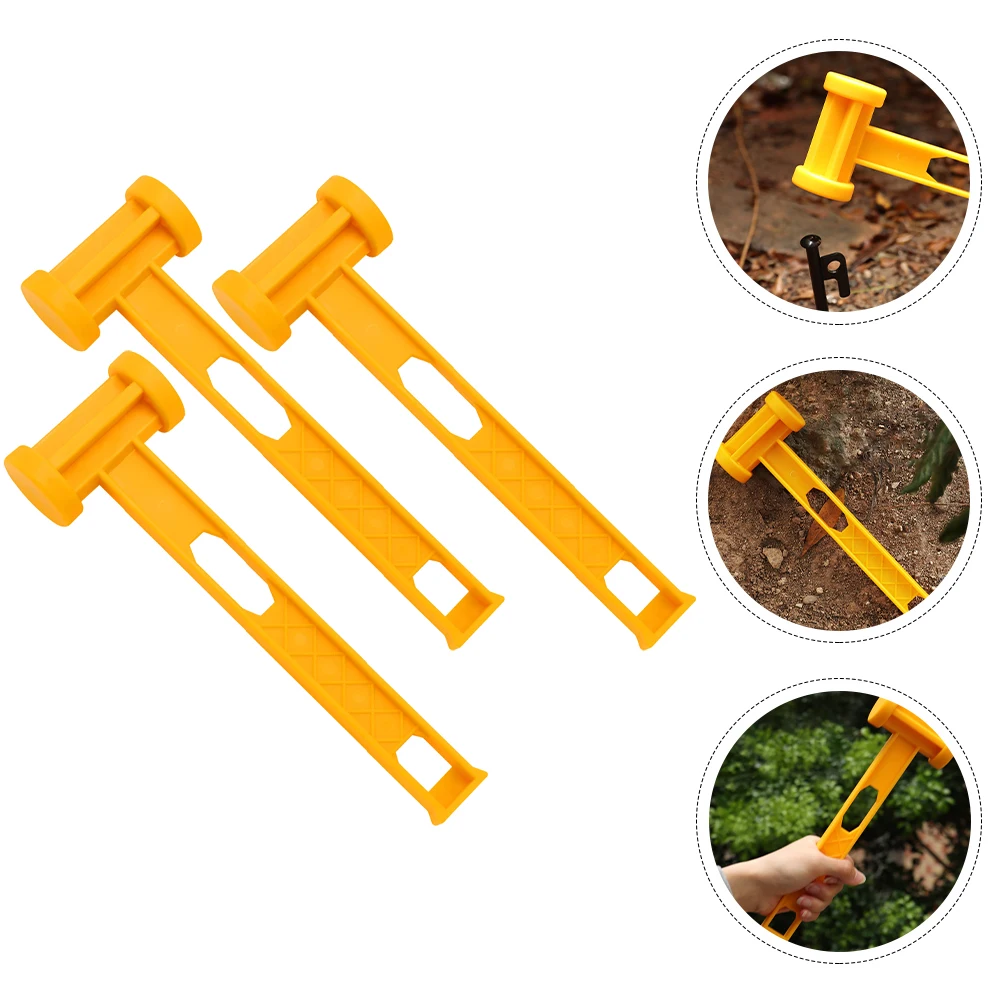 

3 Pcs Stake Mallet Lightweight Practical Camping Tool Non Slip H Tent Stake Hammer Small Mallet for Hiking Outdoor Use