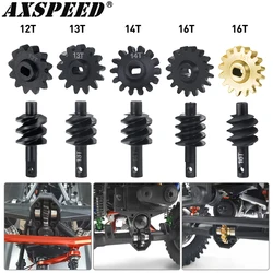 AXSPEED Steel Gear Overdrive Worm Differential Axle Parts 12T 13T 14T 16T dla 1/24 Axial SCX24 RC Crawler Car Upgrade