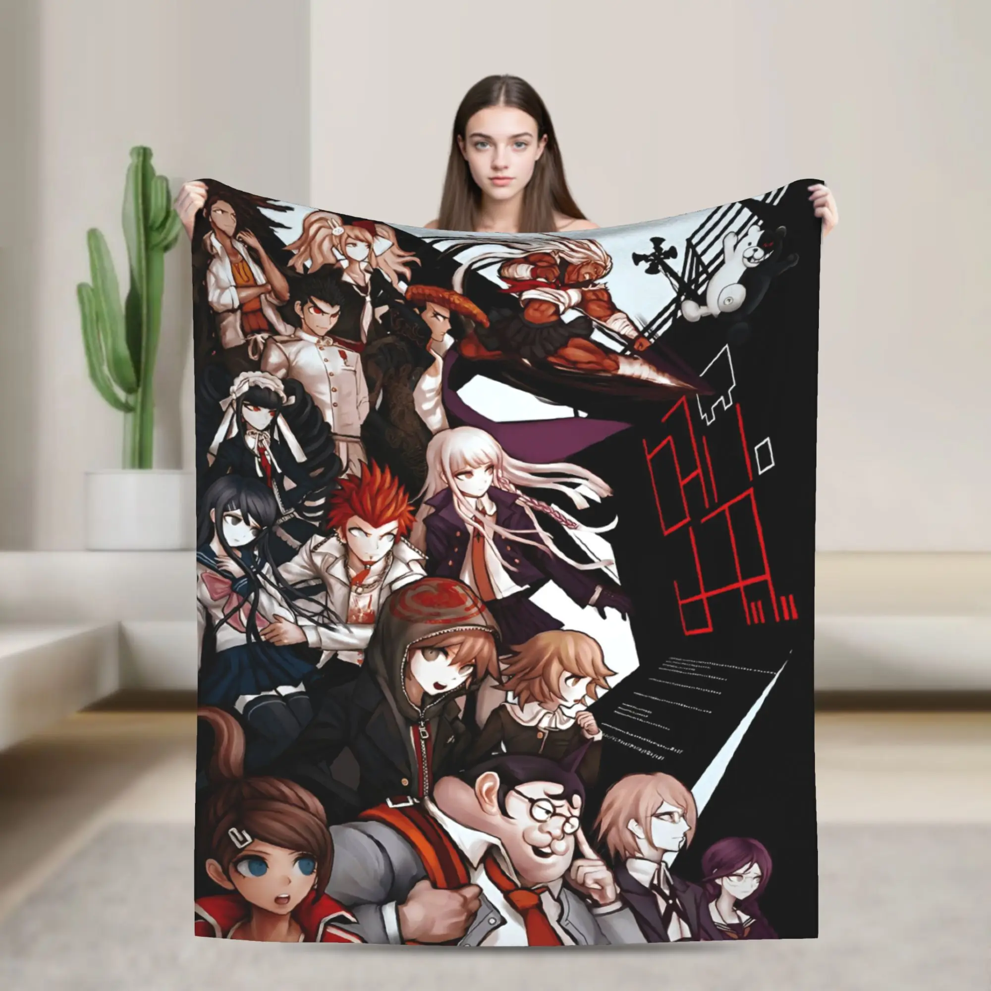 

Danganronpa Japanese Anime Blanket Multiple Sizes Super Soft Cozy Throw Blankets for Sofa Couch and Bed