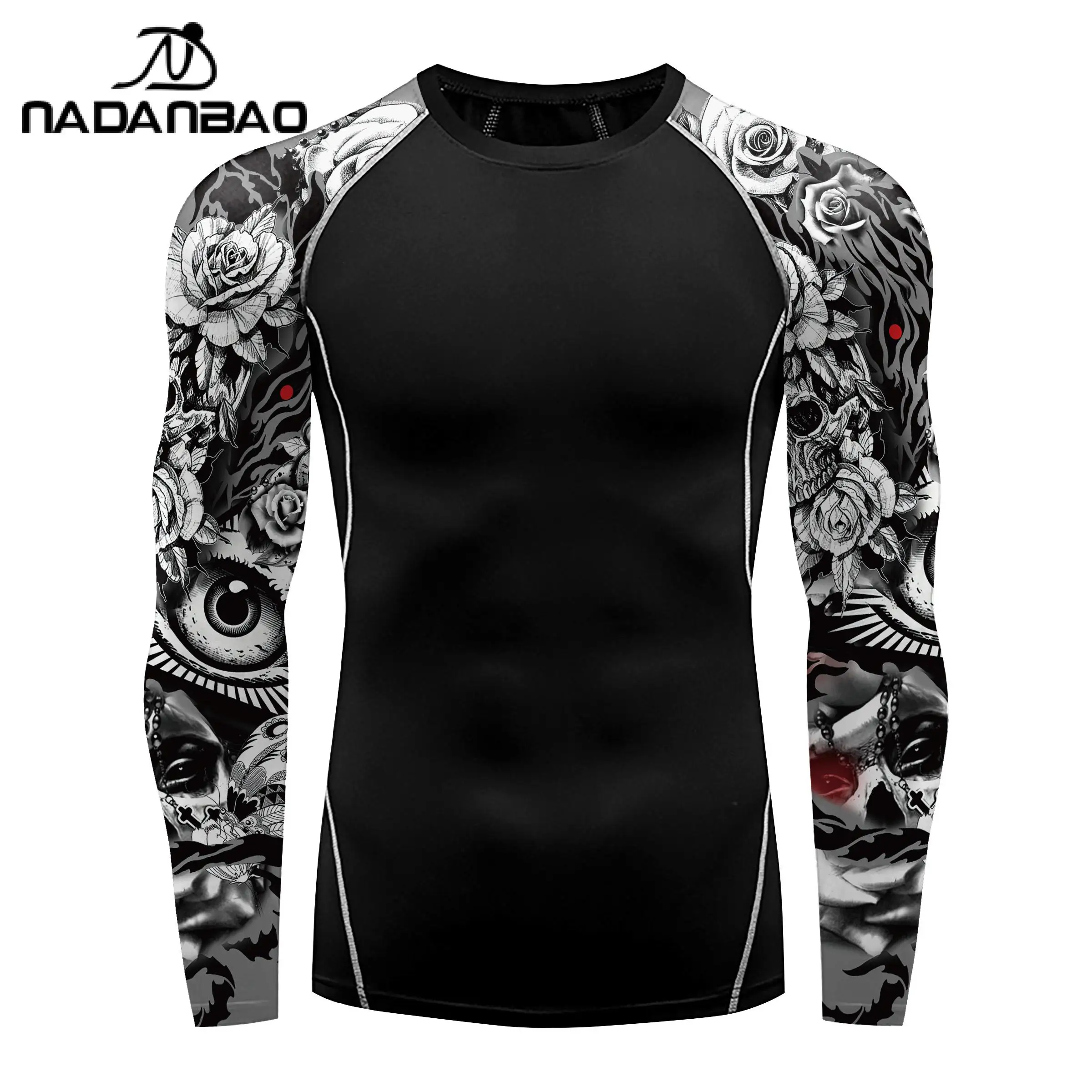 Nadanbao abbigliamento da surf costume da bagno per uomo Sport acquatici maglietta a maniche lunghe Snorkeling Fitness body costumi da bagno Beach Gym Top