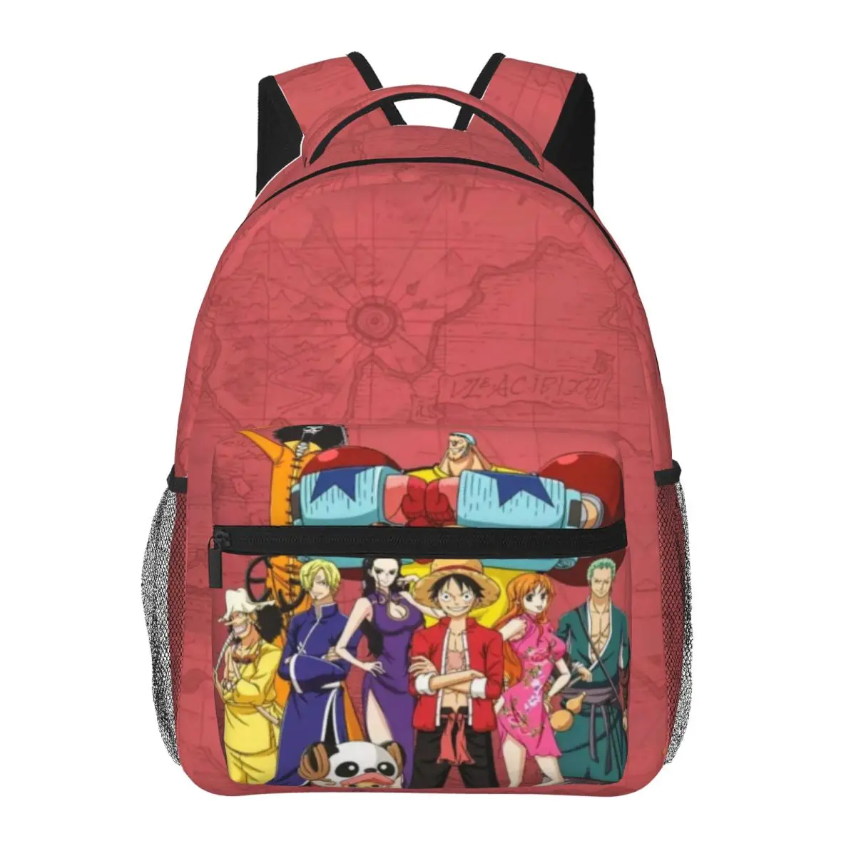 Sac à dos léger imprimé One Piece, sac d'école à motif à la mode, 17 pouces, nouveau