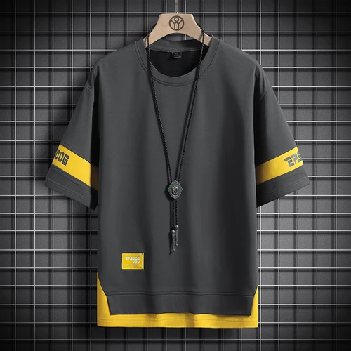 Imagen 2 del producto Camisetas holgadas de Hip Hop para hombre, ropa de calle informal clásica de verano 2025, camiseta de manga corta en blanco y negro, camisetas de gran tamaño 5XL