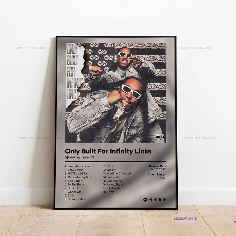 Quavo Takeoff Only Built For Links Music Star Album Cover Poster Prints Canvas Painting Art Wall Pictures Living Room Home Decor