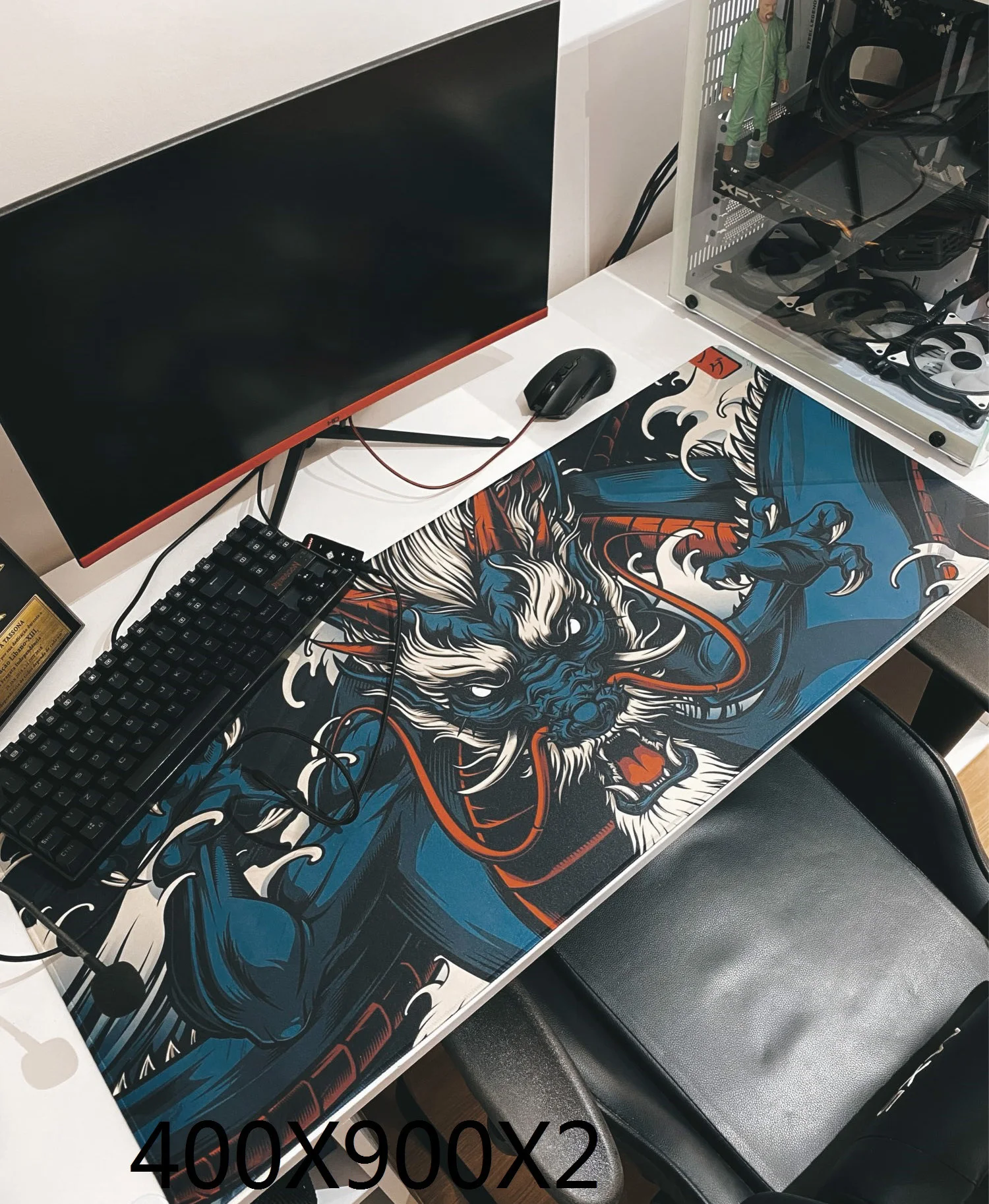 Large Gaming Mouse Pad Tiger Dragon Gaming Accessories Office Computer Keyboard Pad Gamer Desk Pad Valorant XXL Genshin Impact