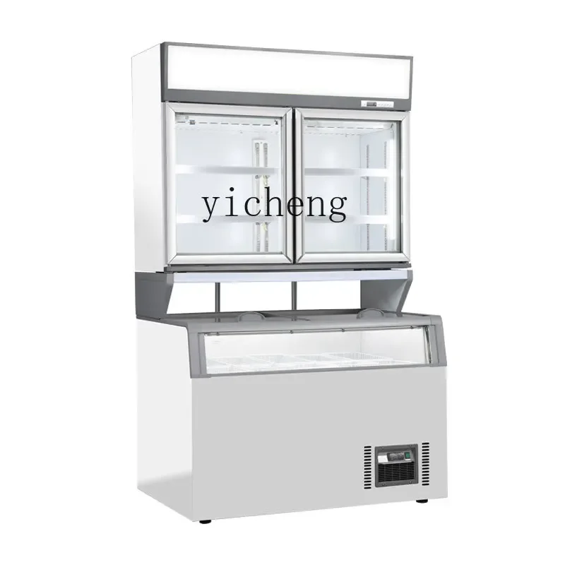 zz refrigerated and frozen integrated display cabinet, refrigerator upper and lower ice cream cabinet, fruit cabinet