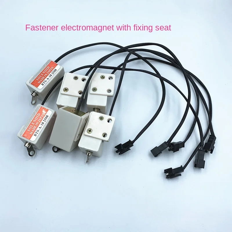 1PCS BTS-A-18 2508 Buckle Wire Electromagnet Small Plug Solenoid with Holders Computer Embroidery Machine Accessories