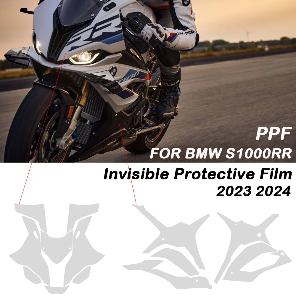 Motorcycle Anti-scratch Protective Film For BMW S1000RR S1000 RR 2023 2024 Parts TPU PPF Invisible Transparent Protective Film