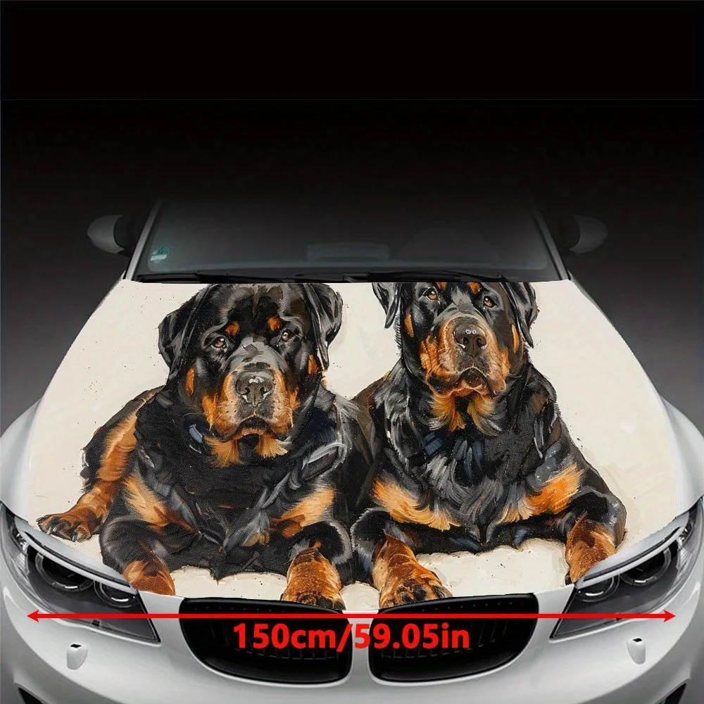 Dachshund Car Hood Sticker Waterproof PVC Body Film, Easy To Tear Off and Durable, Suitable for Delicate Decoration Self-adhesiv