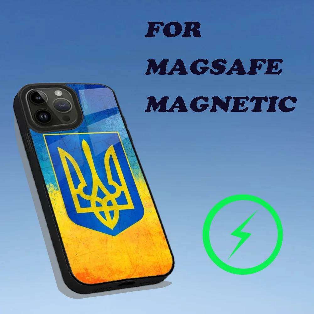 U-Ukraine Flag Phone Case For iPhone 16,15,14,13,12,11,Plus,Pro,Max Mini Magsafe Magnetic Wireless Charging