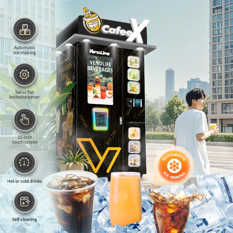 Vendlife-máquina expendedora de bebidas frías y calientes, batido de Chocolate dorado, suero de proteínas, máquina expendedora de café y bebidas saludables
