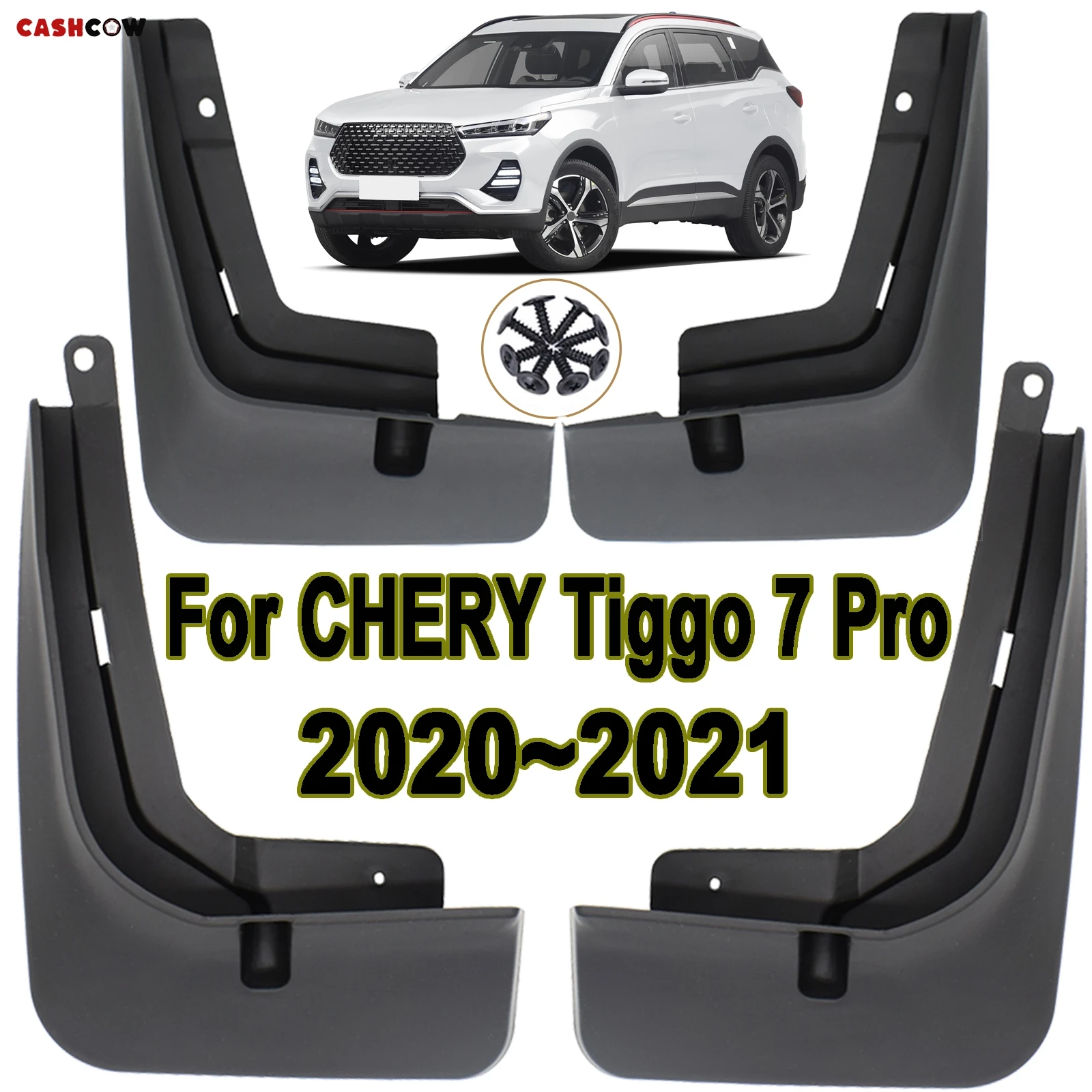 4Pcs For Chery Tiggo 7 Pro 2020 2021 Mudflaps Mud Guards Flaps Splash Mudguard Fender Liner Front Rear Accessories Wheel styling