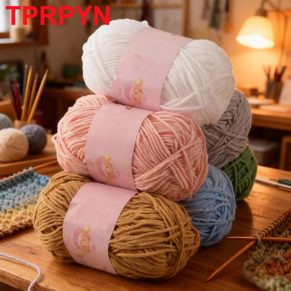 1Pc 40g Hand Knitting Chenille yarn Crochet Velvet yarn knit sweater hat scarf line Crocheting amigurumi slipper bag threads