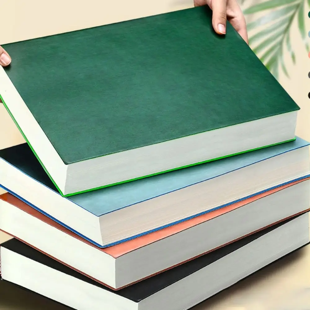 A5 Diary Notebook 280 Pages Minimalist Style Meeting Minutes Book Thick Horizontal Line Work Record Book School Supplies