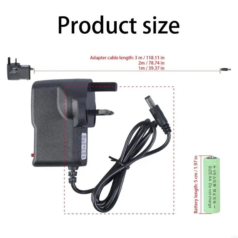 T5EA 3V AA LR6 Loại bỏ pin Thay thế 2PCS 1.5V AA LR6 Pin 100-240V Bộ điều hợp nguồn điện cho bộ điều chỉnh nhiệt LED LED