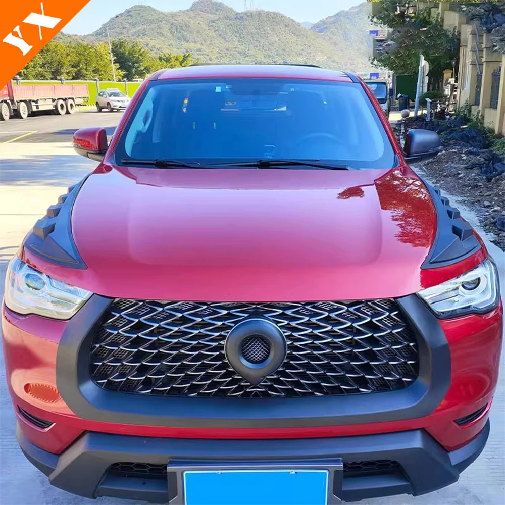 ل poer great wall 2024 poer 2025 اكسسوارات غطاء محرك السيارة الحرس ، غطاء محرك السيارة شريط الزخرفية ، غطاء محرك السيارة حماية شريط الزخرفية #3