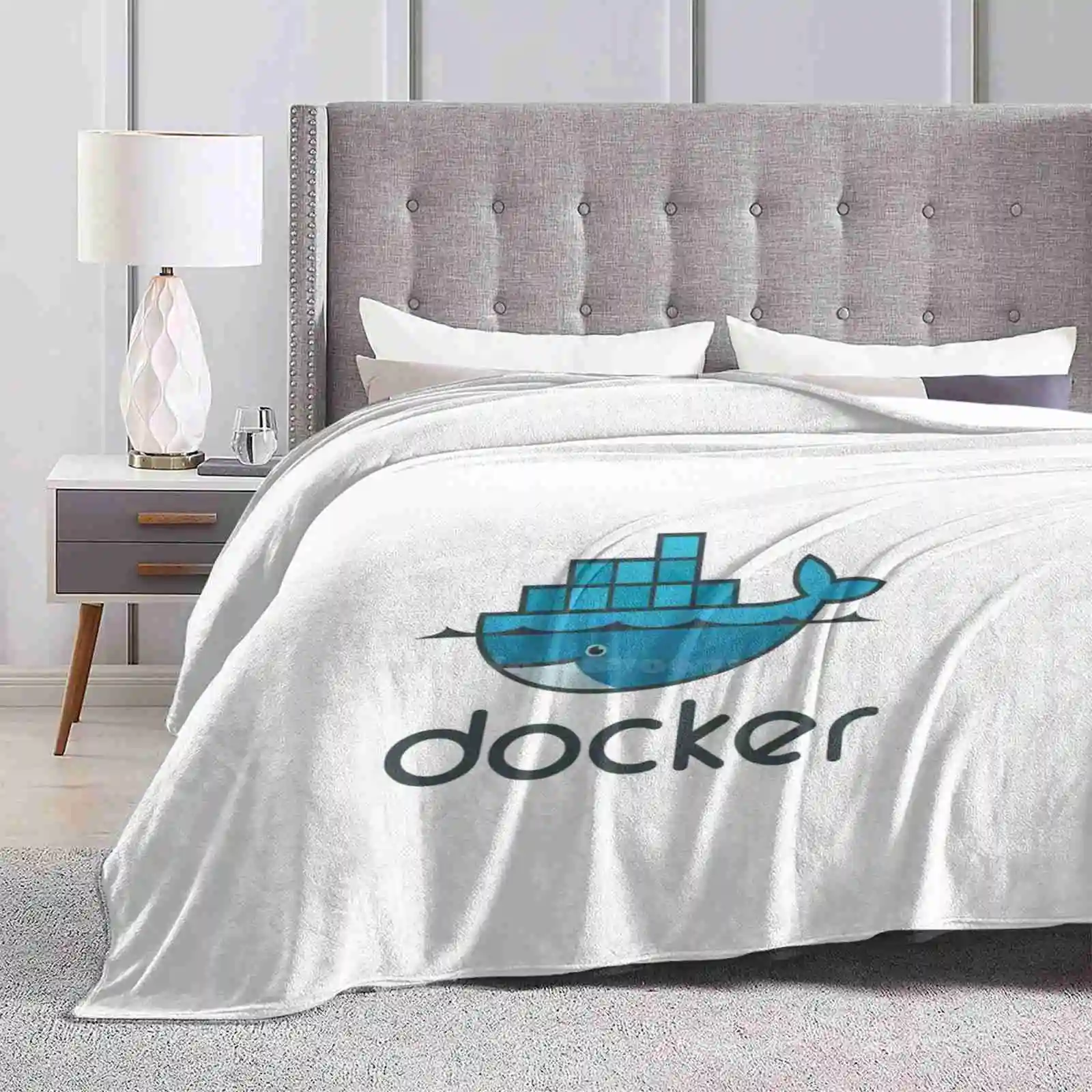 Docker Latest Super Soft Warm Light Thin Blanket Docker Devops Container Development Linux Gnu Virtualization Box Code