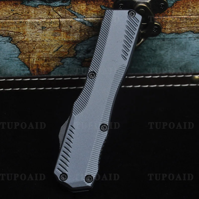 

KS9000 OTF Knife D2 Full / Serrated Blade Zinc Alloy Handle Survival Camping Hiking Pocket Knives Utility EDC Tools