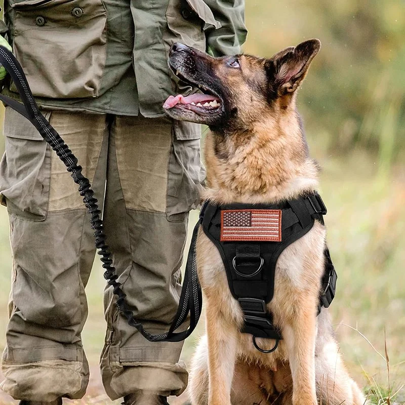 Tactical Dog Harness Military K9 Training Dog Harness for Large German Shepherd Dog Accessories for Walking Hiking Training