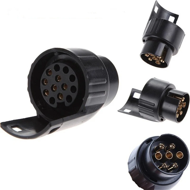 7 Pin To 13 Pin Plug Adapter Trailer Connector 12V Towbar Towing Waterproof Plugs Socket Adapter Car Truck Caravan Accessories