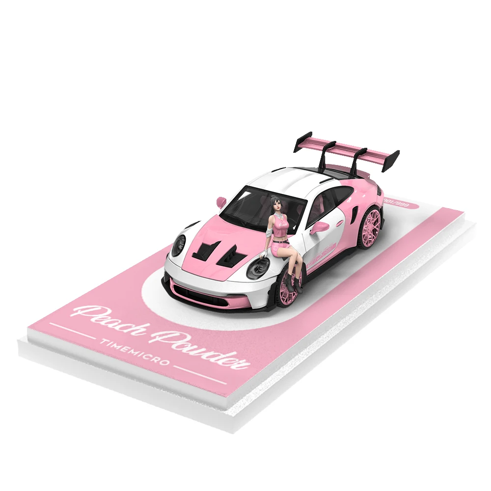

Модель автомобиля из сплава TimeMicro1:64 992 GT3 RS-персиково-розового цвета