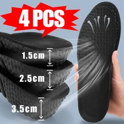 Black Sports Air Cushion for Shock Absorption Height Increased Insoles Feet Memory Foam Shoes Pad Breathable Heel Lift Insoles
