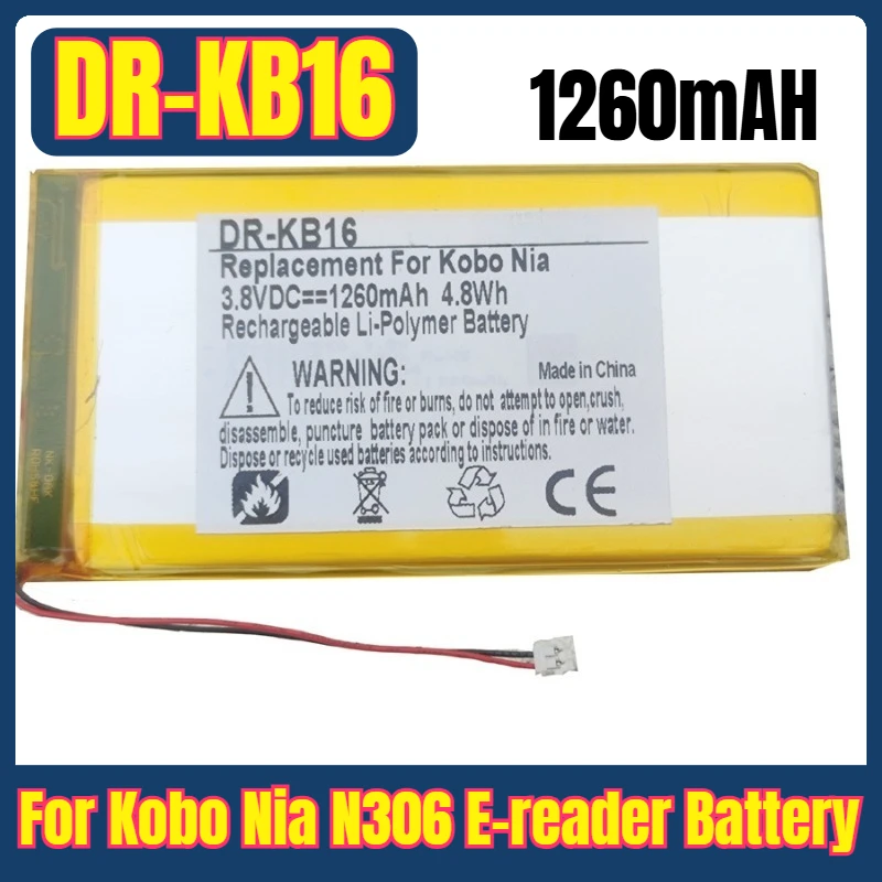 

EVE254385N 3.8V 1260mAH DR-KB16 for Kobo Nia N306 E-reader Battery