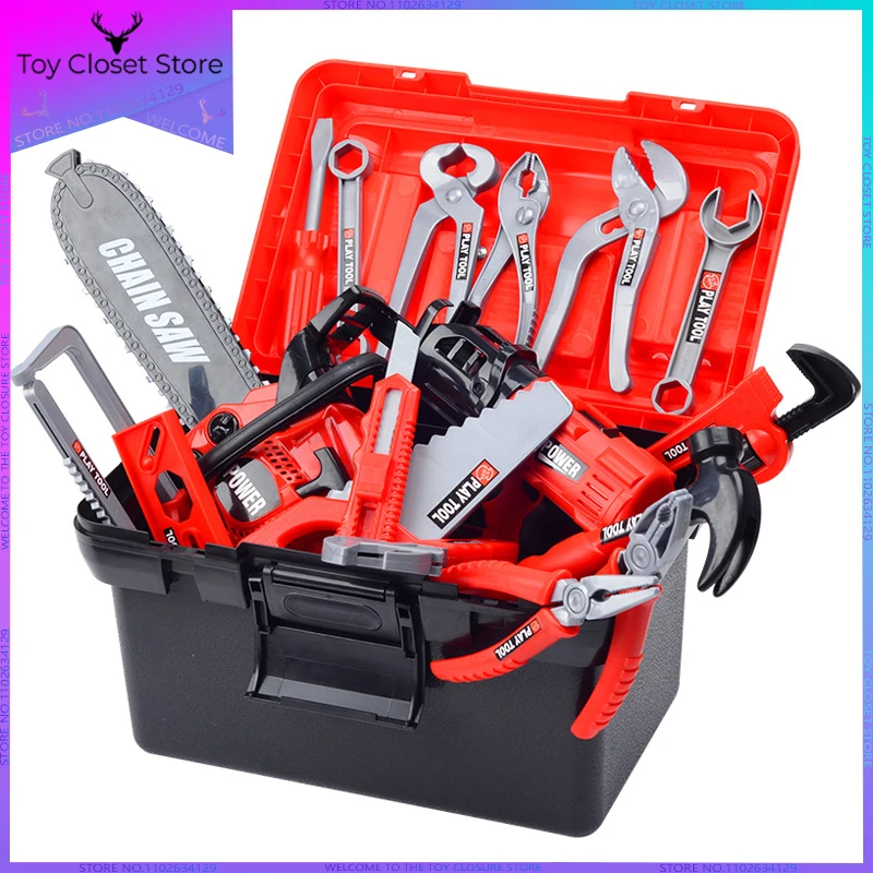 Kids Toolbox Kit Toys Simulation Repair Tools Toys Drill Plastic Game Learning Engineering Puzzle Toys Gifts For Boy