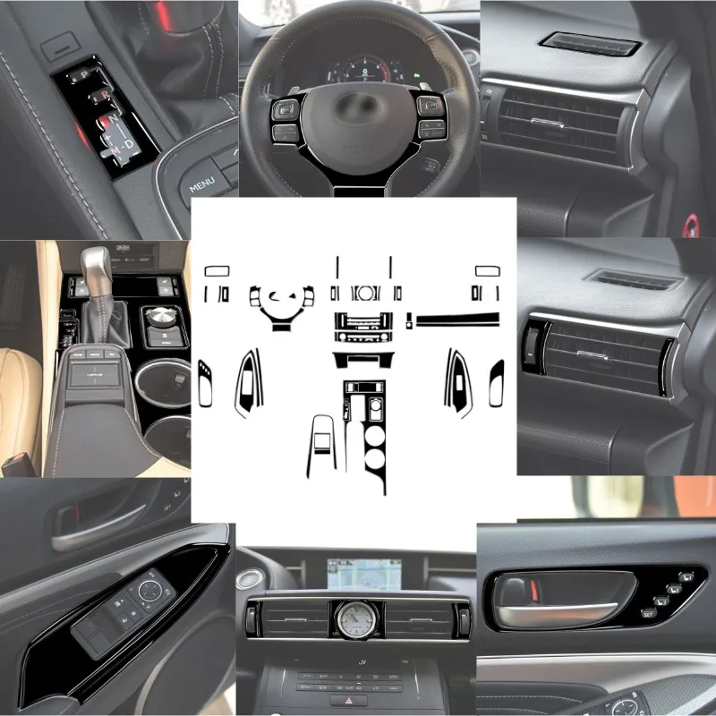 

ABS Gloss Black Car Central Air Conditioning CD Gear Shift Panel Sticker For Lexus RC300 350 200T 2015-2020 Styling Accessories