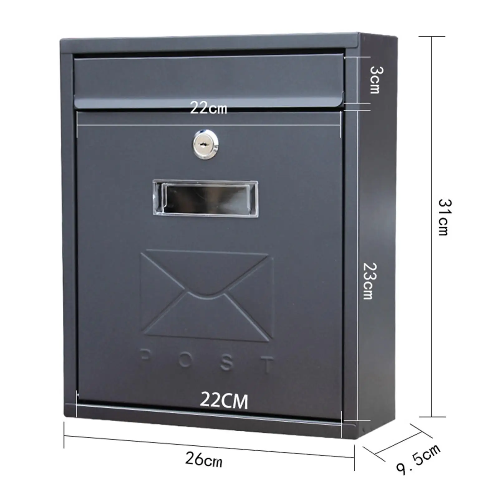 Comment Box for Home Office Classroom Complaint Box with Slot and Lock Waterproof Wall Mounted Multipurpose Suggestion Drop Box