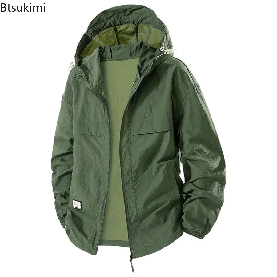 2025 Summer UPF 50+ UV New Casual Hooded Jacket Couples Ice Skin Coats Multi-coloured Big Size Loose Sunscreen Clothing M-8XL