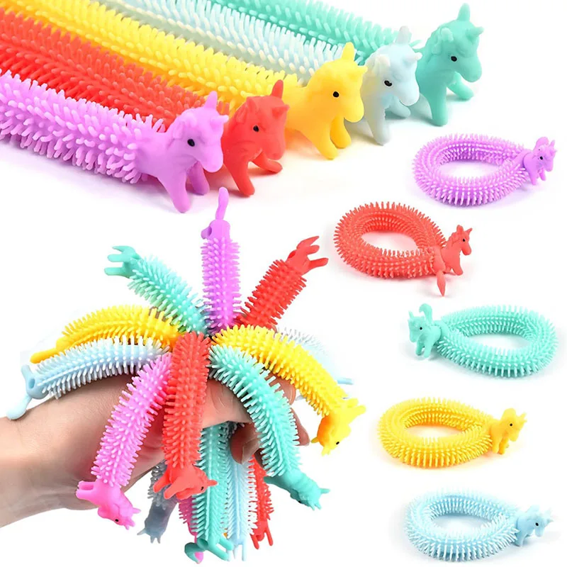 Stretchy Strings Fidget Toys Bulk Stress Relief ADHD Autism Anxiety Calming Down Kids Classroom Rewards Birthday Party Favors