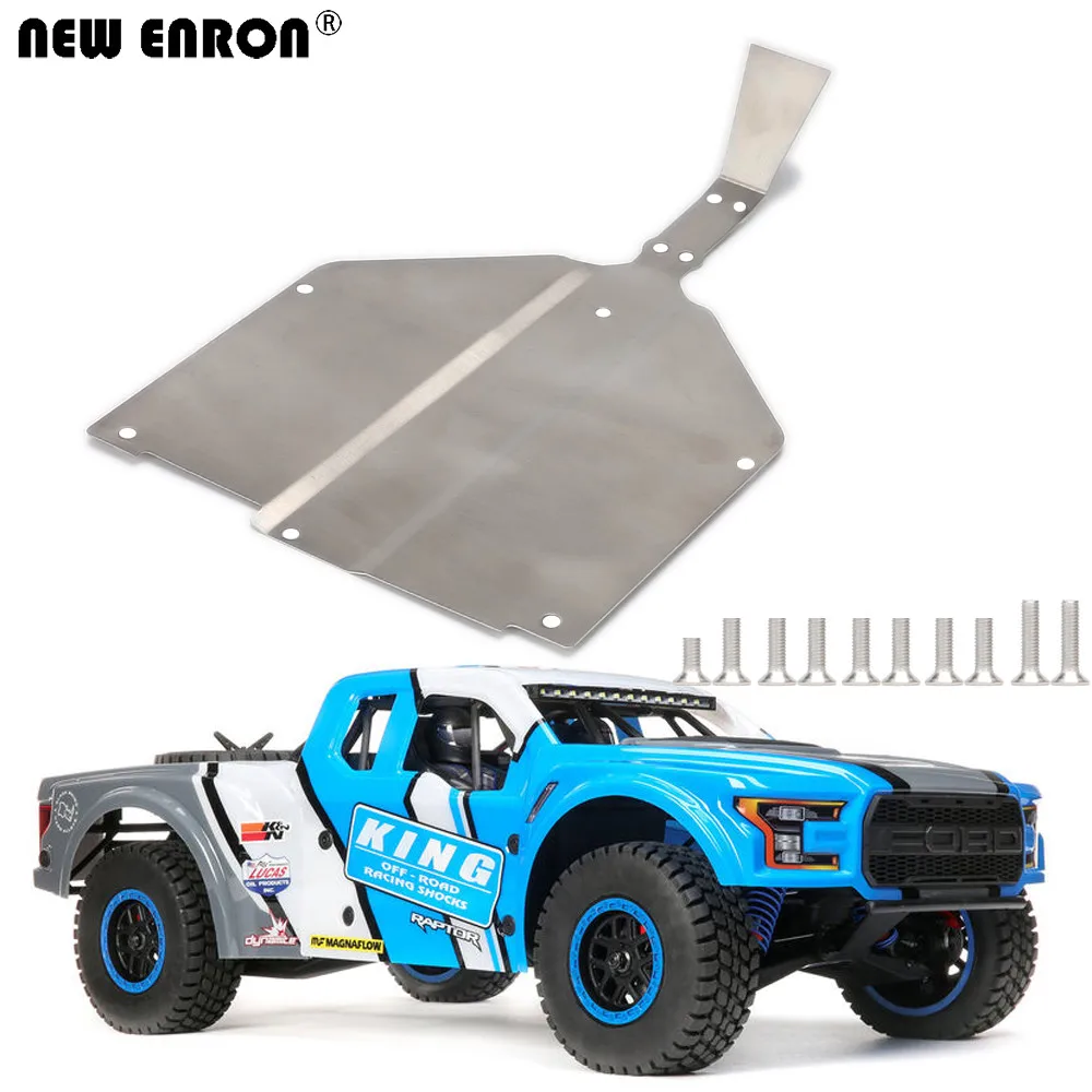 RC 자동차 1/10 Team Losi Baja Rock Rey 용 스테인레스 스틸 섀시 보호대 가드 갑옷 스키드 플레이트