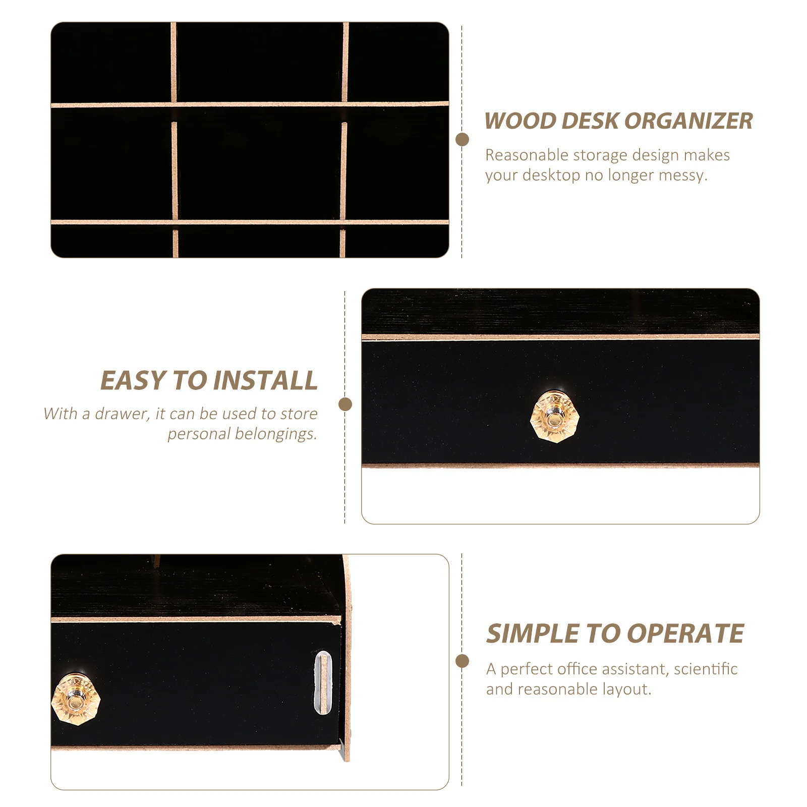 

1Set Wooden Pen Storage Holder Desktop Pencil Container Stationery Organizer Tilted Design Portable Pen Box Office Desk