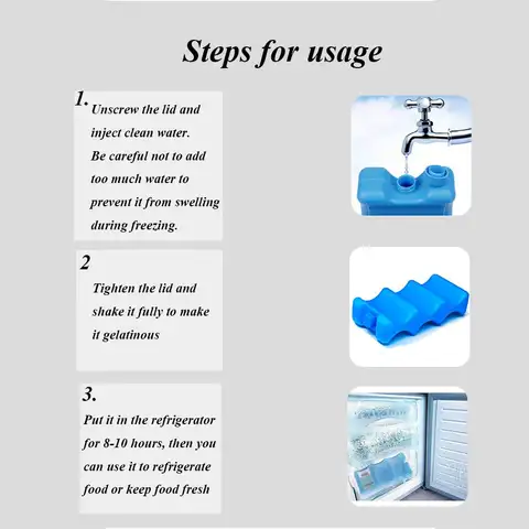 Nya 650ml Gelfrys Isblock Återanvändbara Cool Cooler Pack Bag Vatteninjektion Picknick Reselunchlåda Färsk Matförvaring 12 best sales kall gel - №6