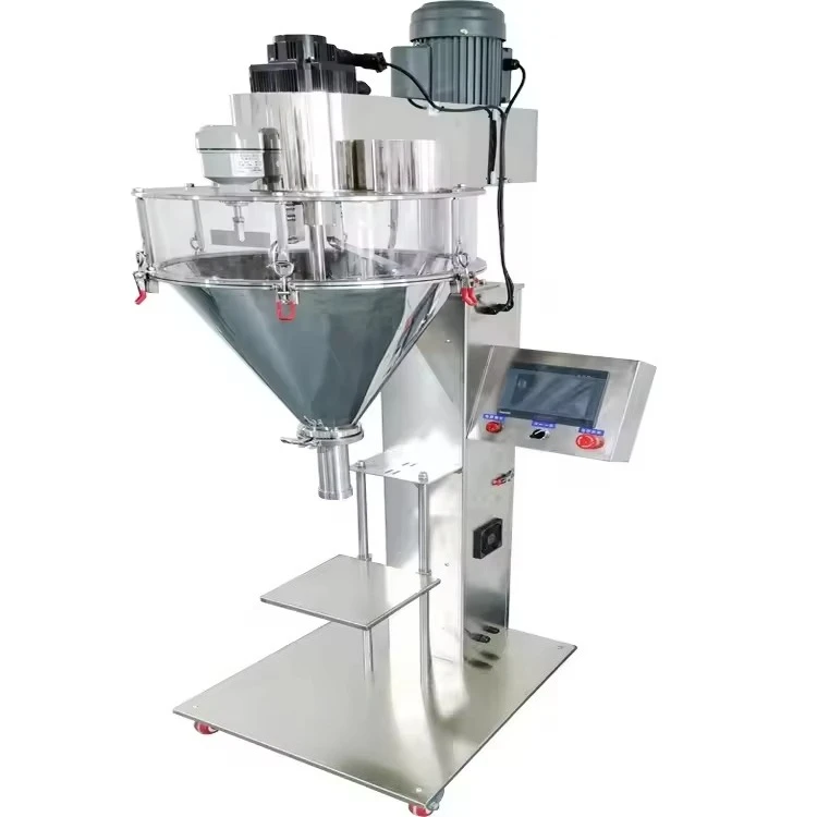 For 2026 50L Vertical Semi-Automatic Screw Powder Filling Machine for Milk Protein Pepper & Grain Rice Plastic Packaging