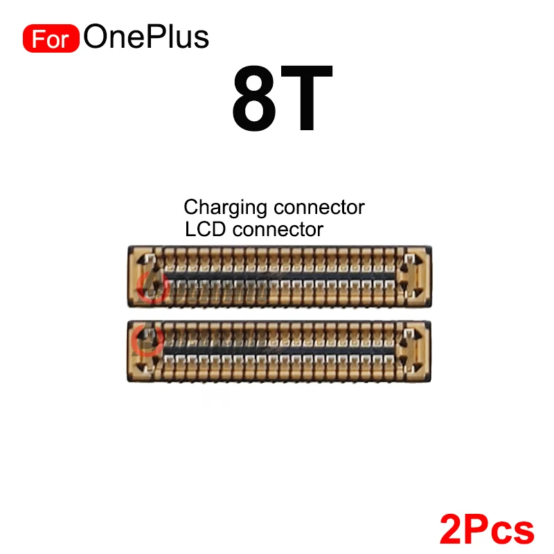 2Pcs For OnePlus 8T  LCD FPC Plug Charging Dock PCB Connector Mainboard Flex Connector Replacement Parts