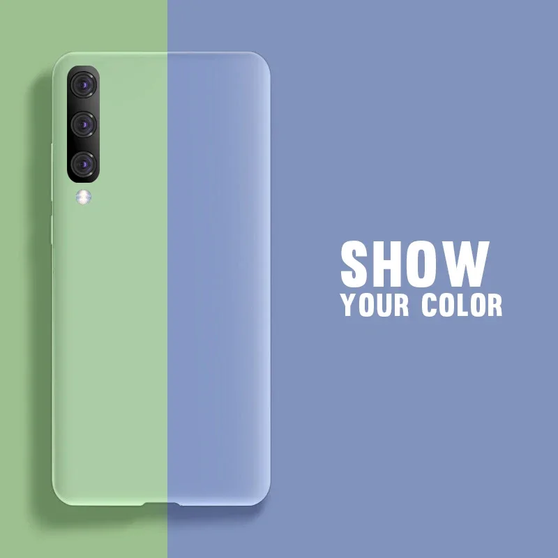 Soft Liquid Silicone Case For Samsung Galaxy A10 A31 A51 A41 A01 A20 A30 A40 A50 A30S A70 A11 S9 S10 S20 Plus Note 10 S10