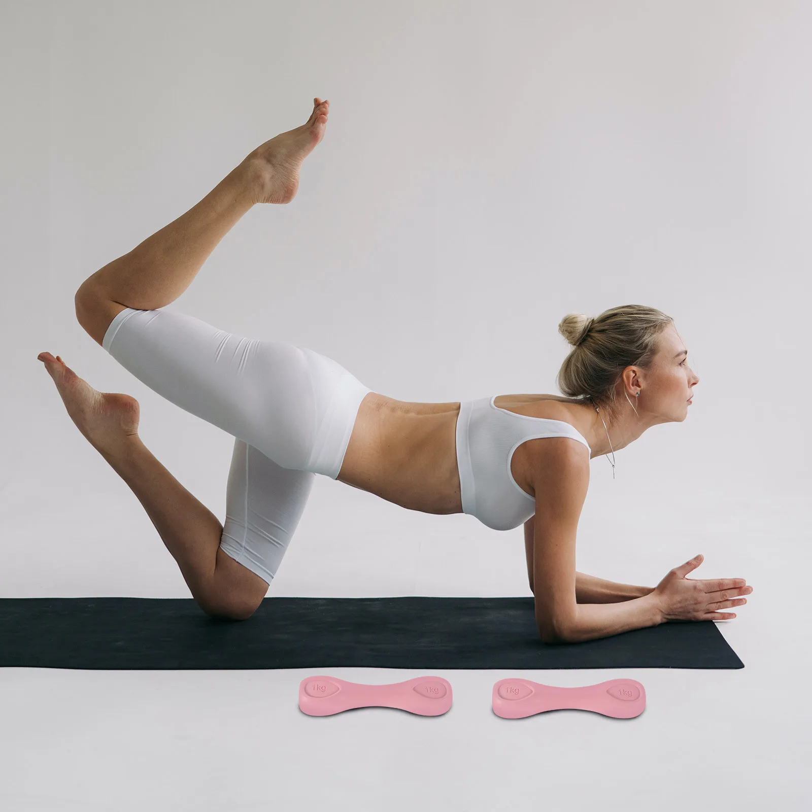 2 قطعة الدمبل للسيدات خفيفة الوزن غير قابلة للانزلاق للمنزل الصالة الرياضية تجريب بيلاتيس تدريب القوة الذراع التنغيم ممارسة #3