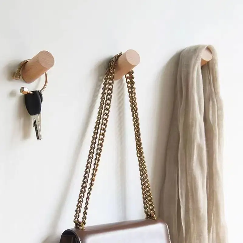 Muurhanger Houten haak Beukenhouder Badkamer Sleutel Kapstok Keukendeur Decoratieve haak voor woonaccessoires Gadgets Organisatie