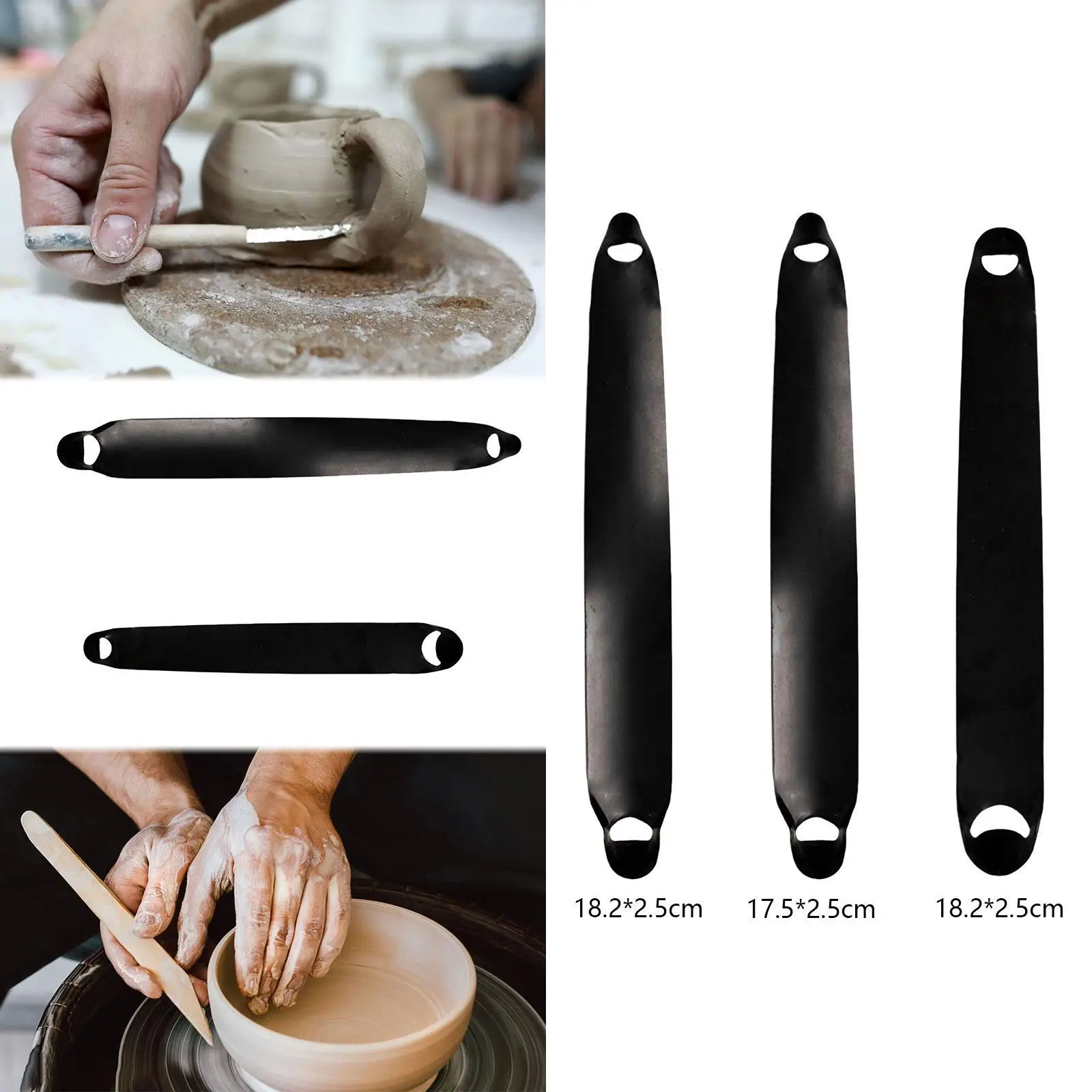 Pottery Scraping Tool Double Ends Engraving Carbon Steel Portable Modeling Lightweight Scraping Carving Tool Sturdy Pottery Tool