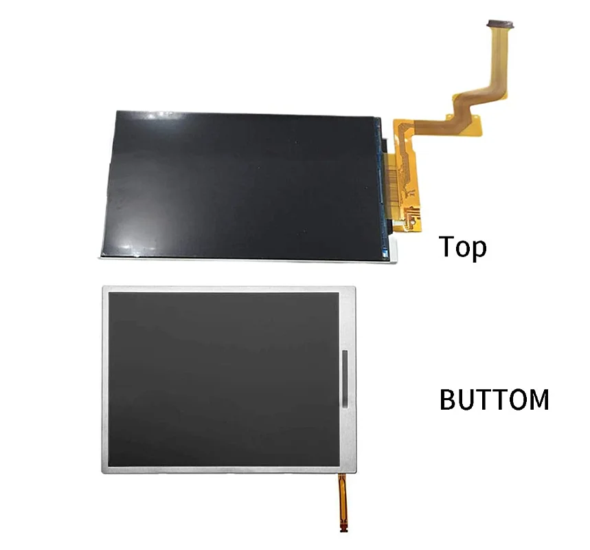 Original Top Upper Bottom LCD Glass Screen Display Replacement for Nintendo New 2DS XL LL  For NEW2DSXL / LL Console Repair Part