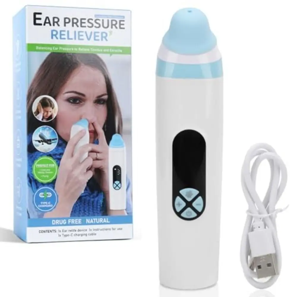 Rechargeable Ear Pressure Relief Device Alleviate Tinnitus 400 MA Electric Ear Pressure Equalizer Portable Ear Care Device