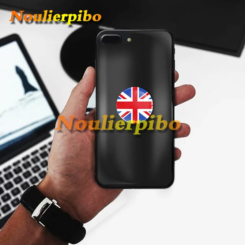 Criativo vinil adesivo de carro 3d gel silicone cúpula união jack logotipo emblema decalque portátil telefone móvel interior do carro capacete