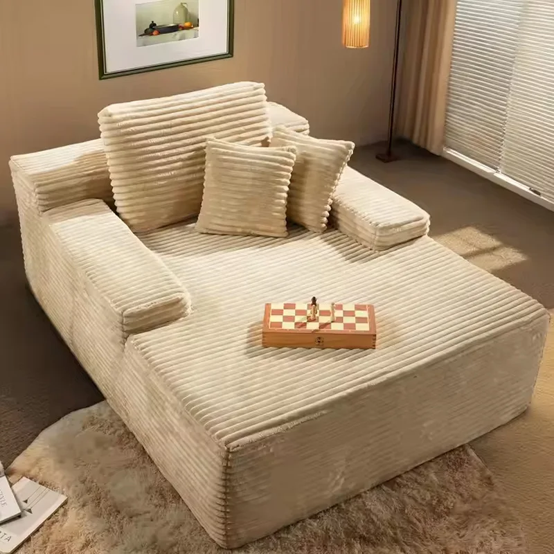 A Vacuum compression integrated molding high-density all-sponge fabric boneless sofa bed