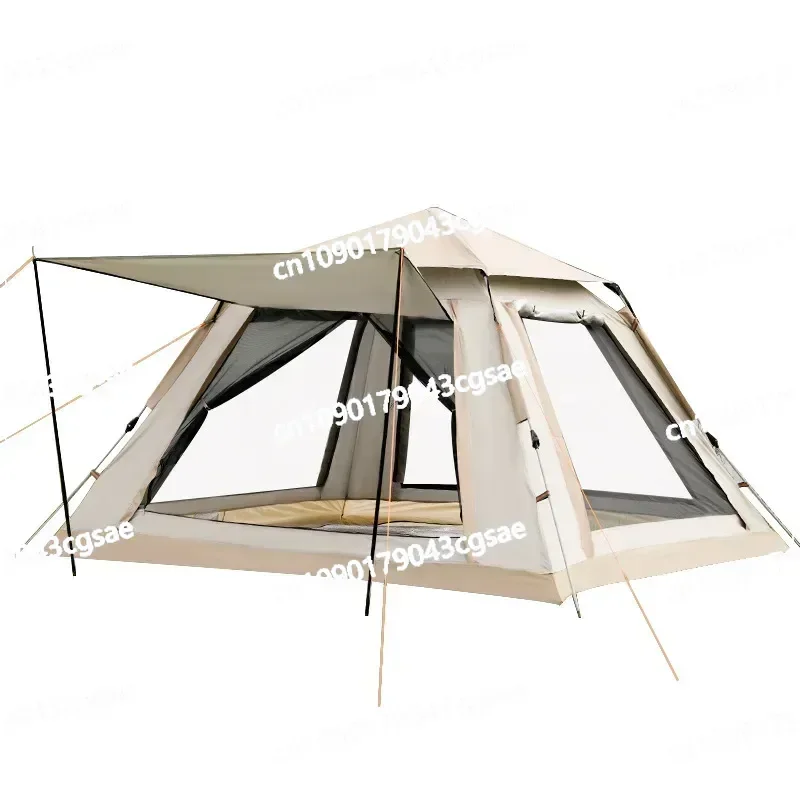 Tent Outdoor Fully Automatic 3-4 People Beach Quick Open Folding Camping Double Rainproof Portable Camping Equipment