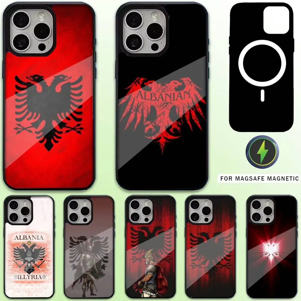 

Albania Albanians Flag Phone Case For iPhone17,16,15,14,13,12,11 Plus,Pro Max Magnetic For Magsafe Wireless Charging