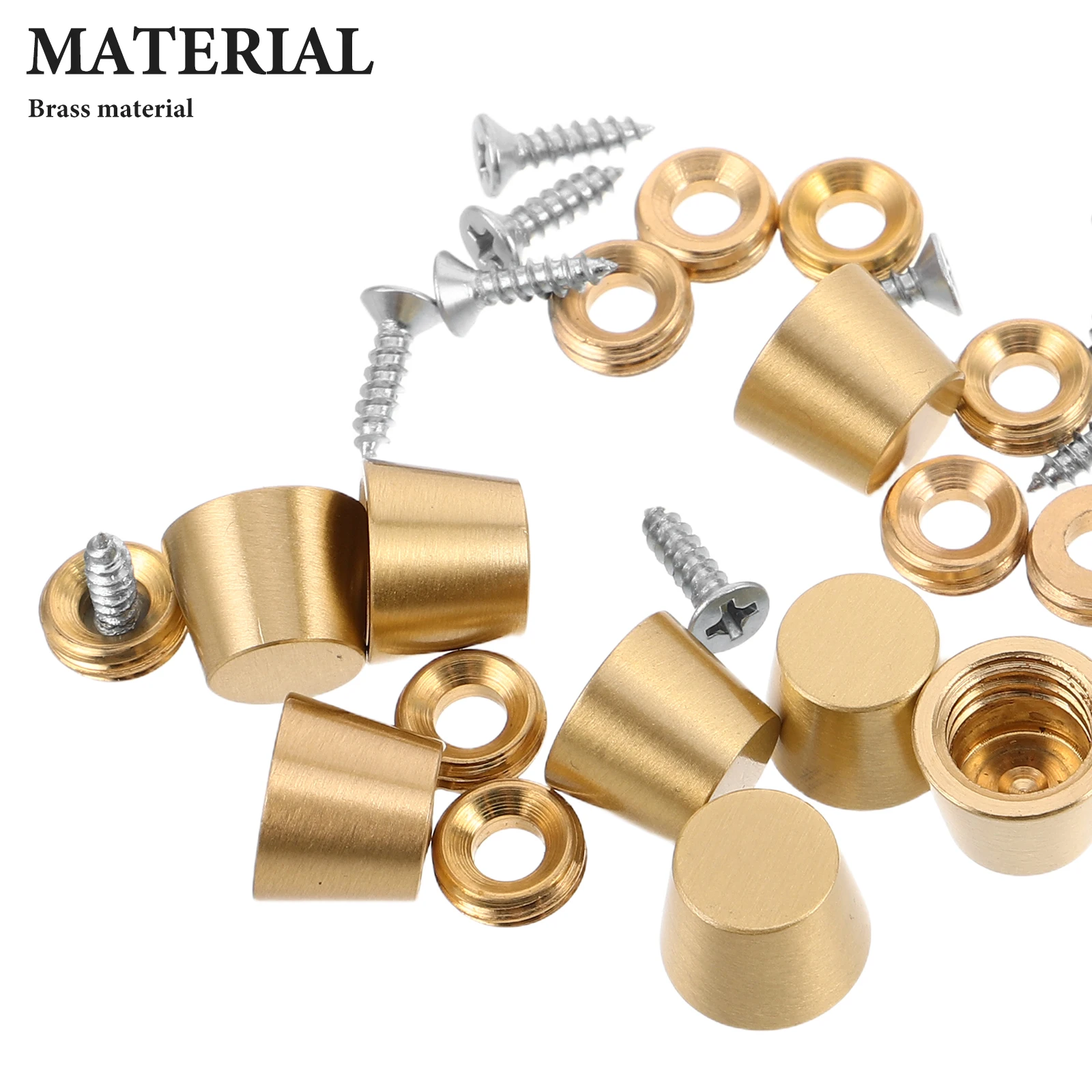 

8pcs Brass Feet Pads For Wood Trays Cutting Boards Jewelry Boxes Display Stands Furniture Hardware Pure Durable Polished Stable