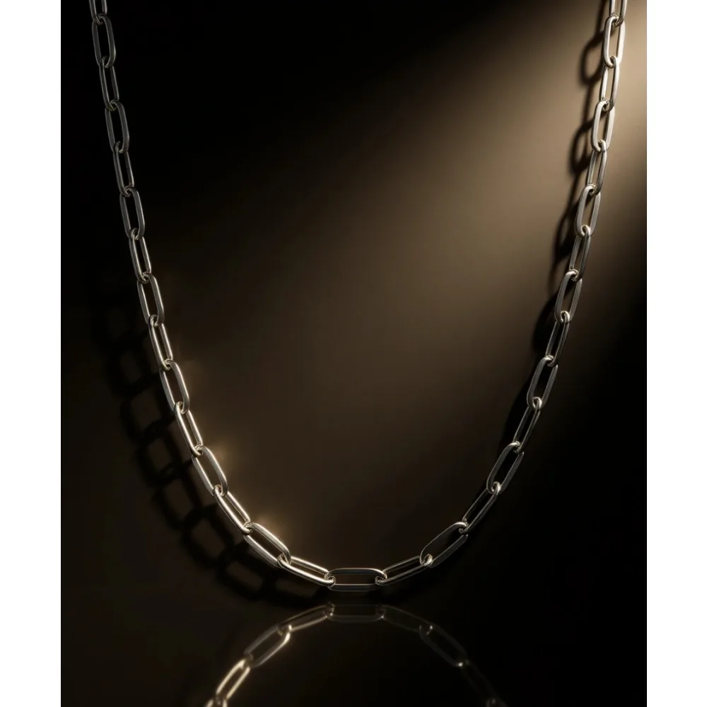 

Позолоченная цепочка-скрепка из стерлингового серебра 14K для женщин, 2.5 мм, 3 мм, 16-26 дюймов